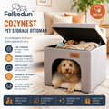 Falkedun™ CozyNest Pet Storage Ottoman