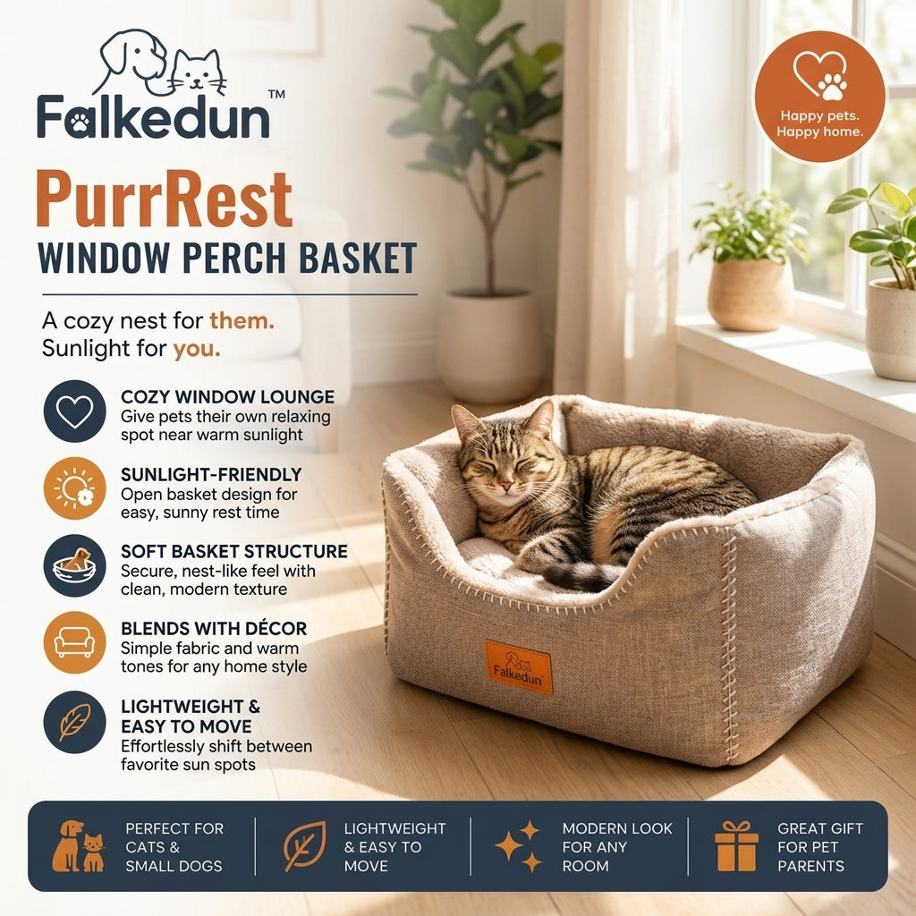 Falkedun™ PurrRest Window Perch Basket