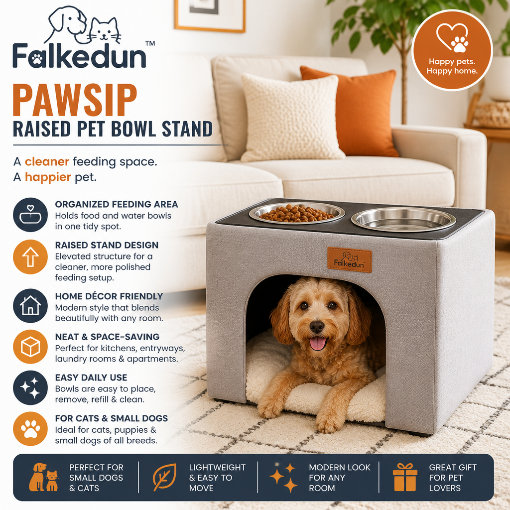 Falkedun™ PawSip Raised Pet Bowl Stand