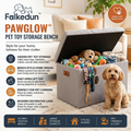 Falkedun™ PawGlow Pet Toy Storage Bench